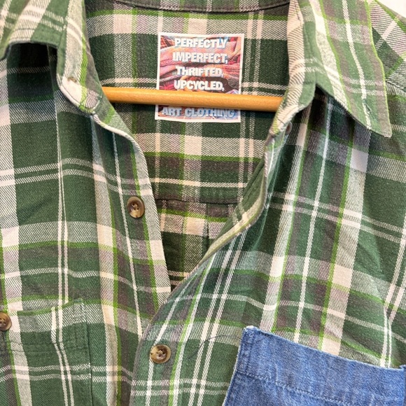 Flannel Ability Green Plaid Button Down Shirt - Picture 3 of 3